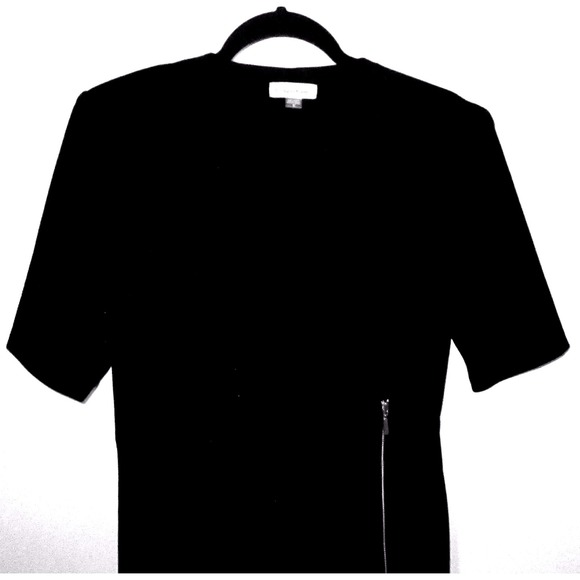Calvin Klein Dress Size 10 Black  Wrap Zipper Sheath - Picture 3 of 9
